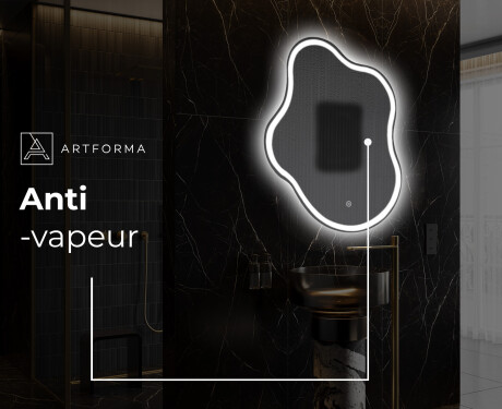 Miroir de salle de bains LED de forme irrégulière EM222 #9