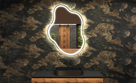 Miroir de salle de bains LED de forme irrégulière EM222