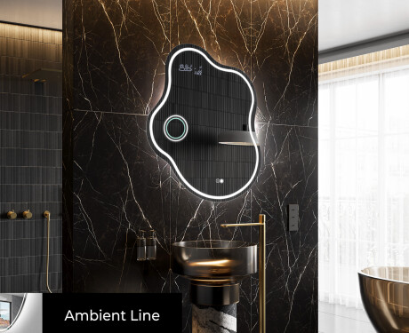 Miroir de salle de bains LED de forme irrégulière EM223