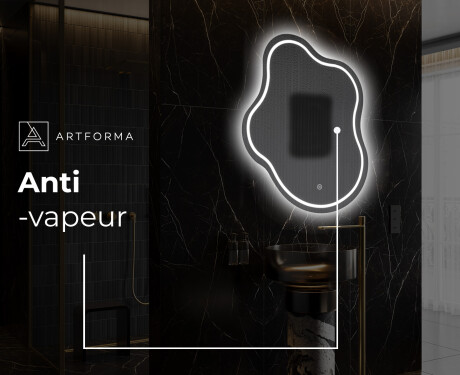 Miroir de salle de bains LED de forme irrégulière EM223 #9