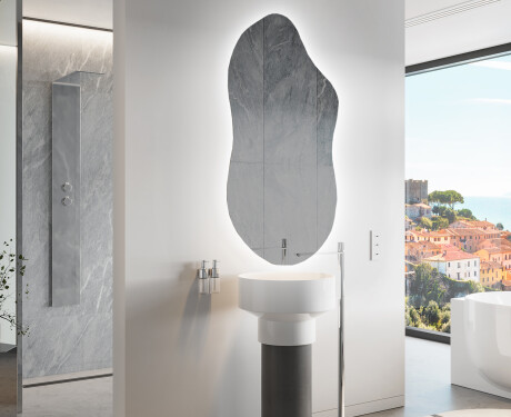 Miroir de salle de bains LED de forme irrégulière F221