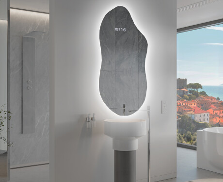 Miroir de salle de bains LED de forme irrégulière F221 #9