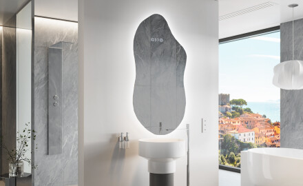Miroir de salle de bains LED de forme irrégulière F221
