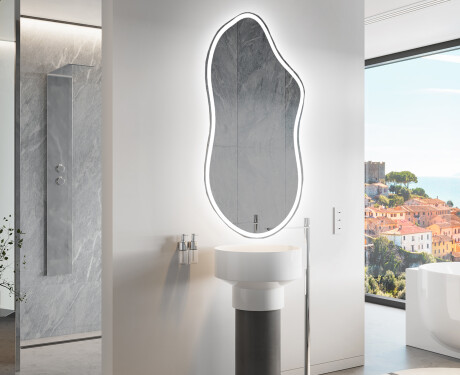 Miroir de salle de bains LED de forme irrégulière F222