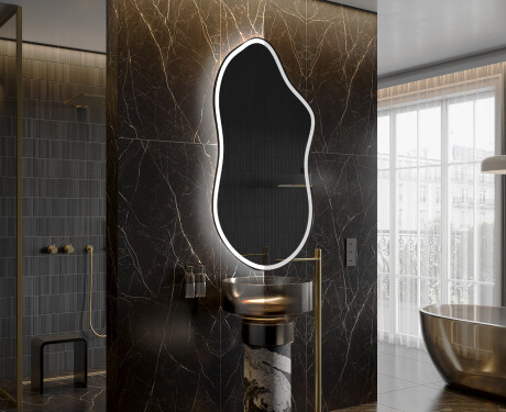 Miroir de salle de bains LED de forme irrégulière F222 #3
