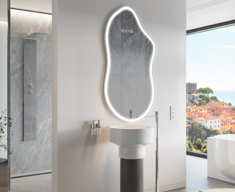 Miroir de salle de bains LED de forme irrégulière F222 #9