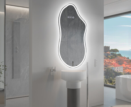Miroir de salle de bains LED de forme irrégulière F222 #9