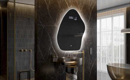 Miroir de salle de bains LED de forme irrégulière G221