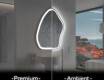 Miroir de salle de bains LED de forme irrégulière G222