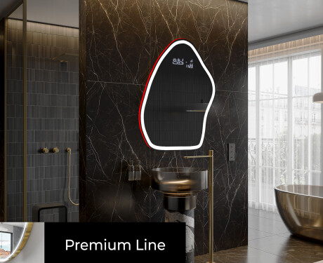 Miroir de salle de bains LED de forme irrégulière G222 #4