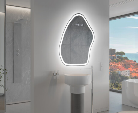 Miroir de salle de bains LED de forme irrégulière G222 #9