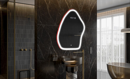 Miroir de salle de bains LED de forme irrégulière G222