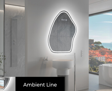 Miroir de salle de bains LED de forme irrégulière G223 #3