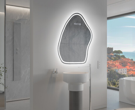 Miroir de salle de bains LED de forme irrégulière G223 #9
