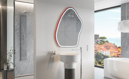 Miroir de salle de bains LED de forme irrégulière G223