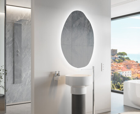 Miroir de salle de bains LED de forme irrégulière U221