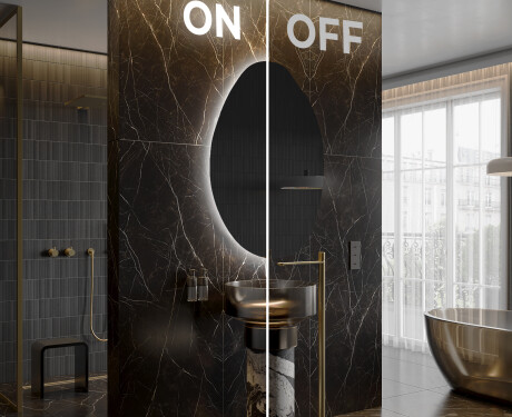 Miroir de salle de bains LED de forme irrégulière U222 #3