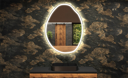 Miroir de salle de bains LED de forme irrégulière U222