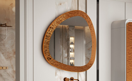 Miroir irrégulier avec un cadre en métal moderne L290