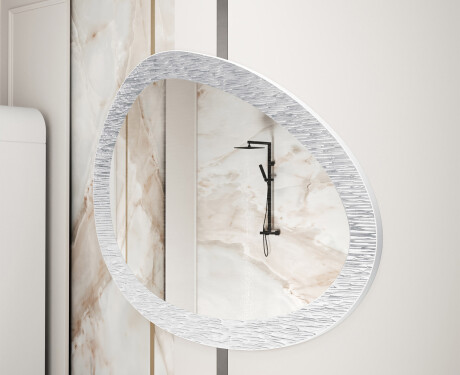 Miroir de salle de bain asymétrique avec cadre en métal L292 #4