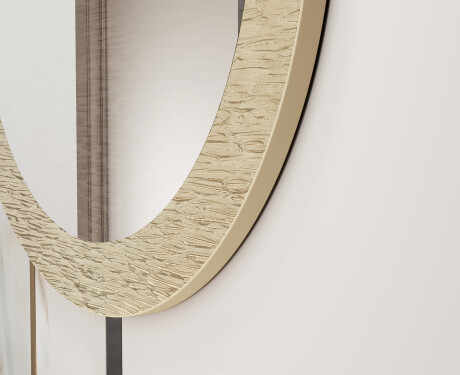 Miroir rond avec finition décorative en métal L288 #3
