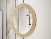Miroir rond avec finition décorative en métal L288 #4