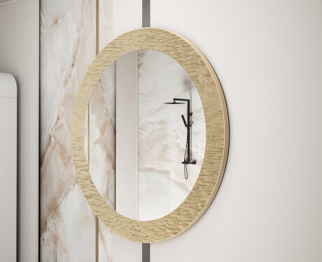 Miroir rond avec finition décorative en métal L288 #4