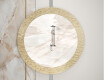 Miroir rond avec finition décorative en métal L288 #5