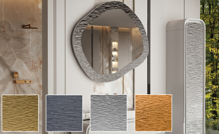 Miroir sur mesure dans un cadre métallique design L291