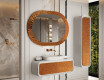 Miroir de salle de bain avec un élégant décor en métal L289