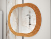 Miroir de salle de bain avec un élégant décor en métal L289 #4
