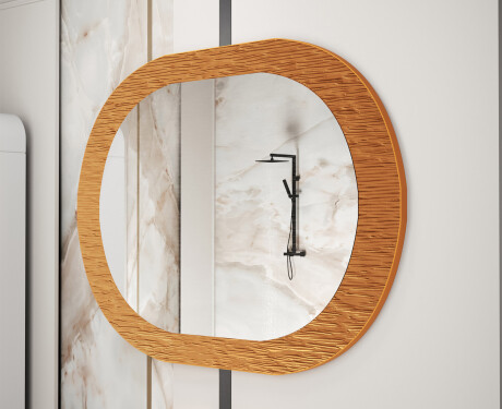 Miroir de salle de bain avec un élégant décor en métal L289 #4