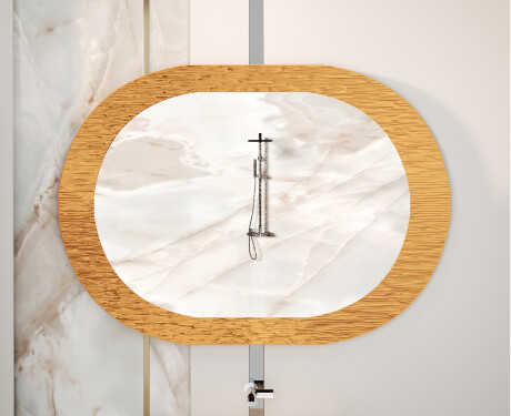Miroir de salle de bain avec un élégant décor en métal L289 #5