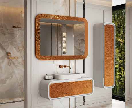 Miroir arrondi avec cadre en métal L287