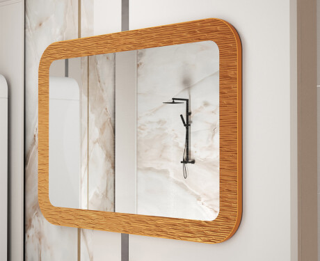 Miroir arrondi avec cadre en métal L287 #4