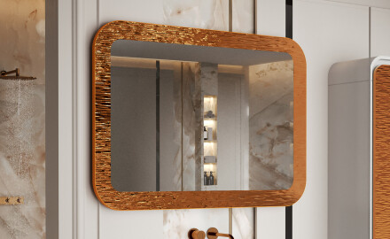 Miroir arrondi avec cadre en métal L287