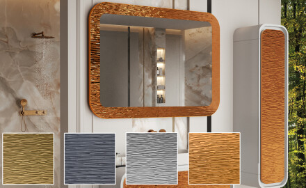 Miroir arrondi avec cadre en métal L287