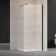 Armoire de plain-pied verre transparent profilé noir #2