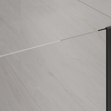 Armoire de plain-pied verre transparent profilé noir #3