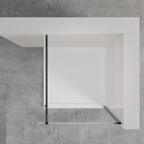 Armoire de plain-pied verre transparent profilé noir #4
