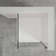Armoire de plain-pied verre transparent profilé noir #4