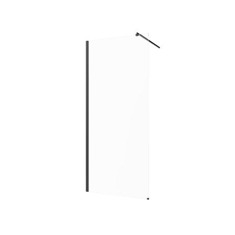 Armoire de plain-pied verre transparent profilé noir #6