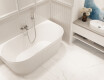 Baignoire autoportante Glamour 170 cm avec siphon et bouchon/drain en blanc
