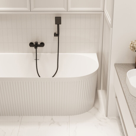 Baignoire autoportante Glamour 170 cm avec siphon et bouchon/drain en blanc #2