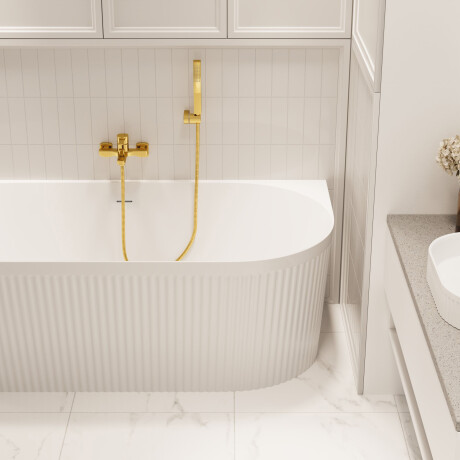 Baignoire autoportante Glamour 170 cm avec siphon et bouchon/drain en blanc #3
