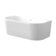 Baignoire autoportante Glamour 170 cm avec siphon et bouchon/drain en blanc #5