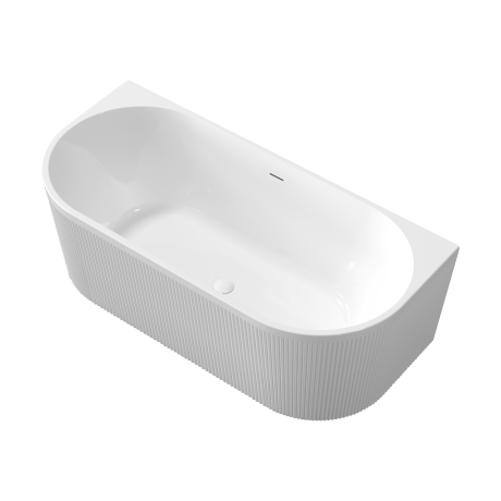 Baignoire autoportante Glamour 170 cm avec siphon et bouchon/drain en blanc #6