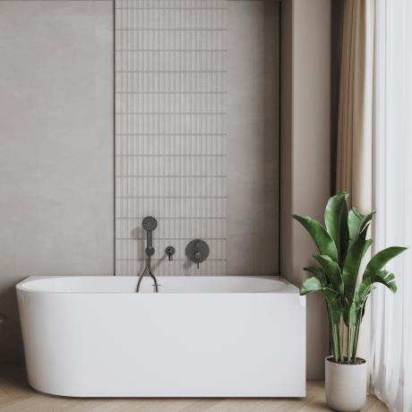 Baignoire Astri à poser contre un mur, 150 cm, à droite, livrée avec un siphon, un bouchon et un trop-plein esthétique #2