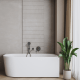 Baignoire Astri à poser contre un mur, 150 cm, à droite, livrée avec un siphon, un bouchon et un trop-plein esthétique #2