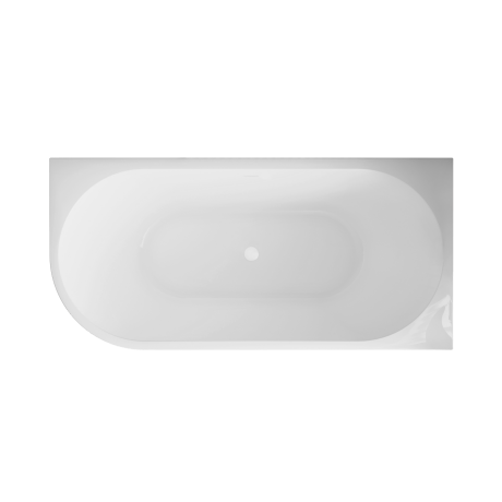 Baignoire Astri à poser contre un mur, 150 cm, à droite, livrée avec un siphon, un bouchon et un trop-plein esthétique #5
